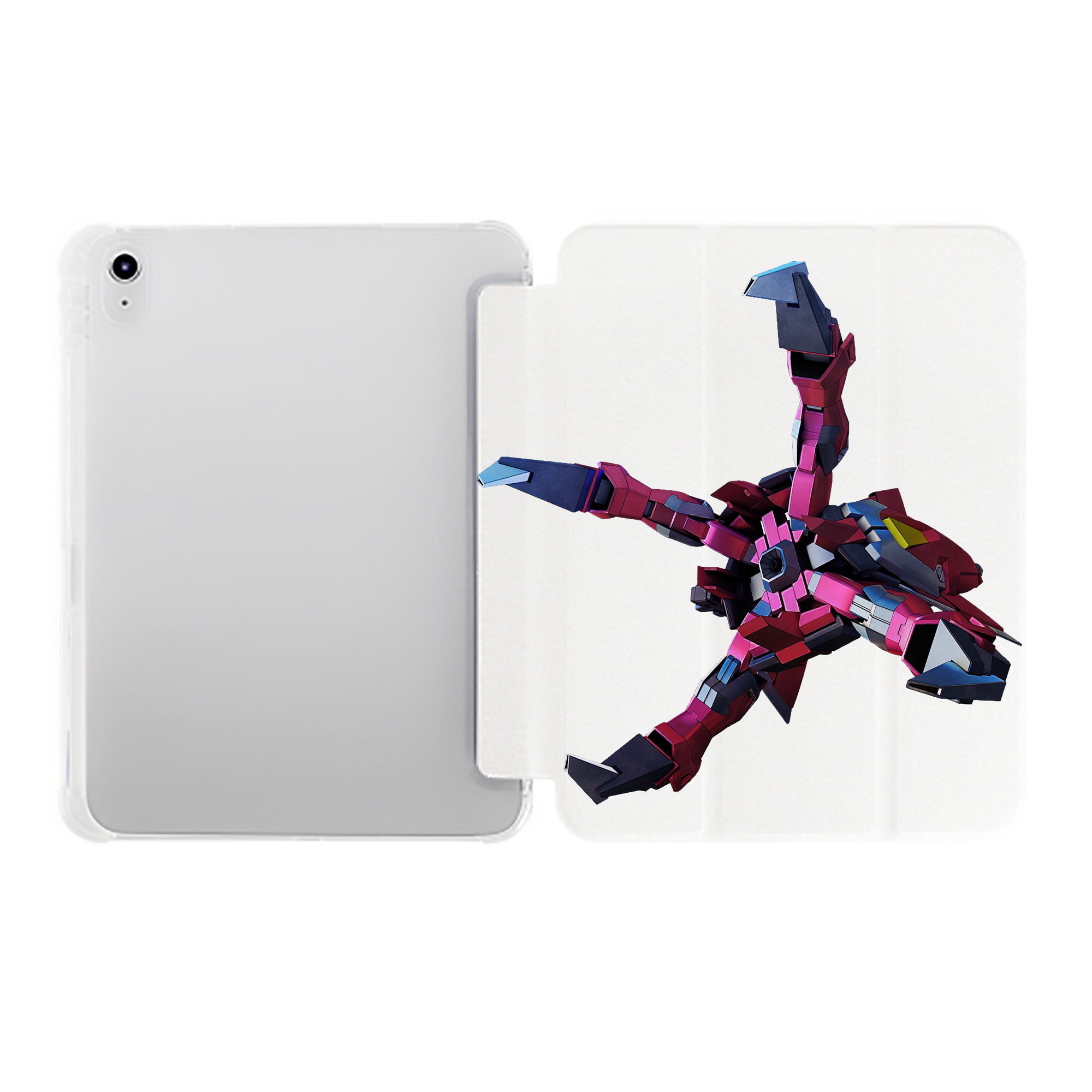 （画像用） 機動戦士ガンダム Mobile Suit Gundam IPad ケース ペン収納付き 三つ折りスタンド PUレザー×シリコン 対応機種9.5/10.5/10.9インチ